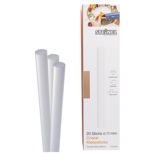 Steinel Crystal Clear lijmpatronen Ø 11 mm 250 mm 500 gr, 20 stuks