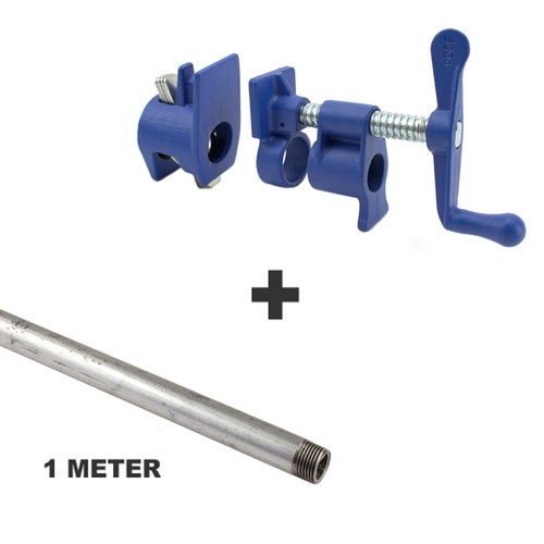 Peaktool pijpklem inclusief 3/4″ stalen pijp 1 meter