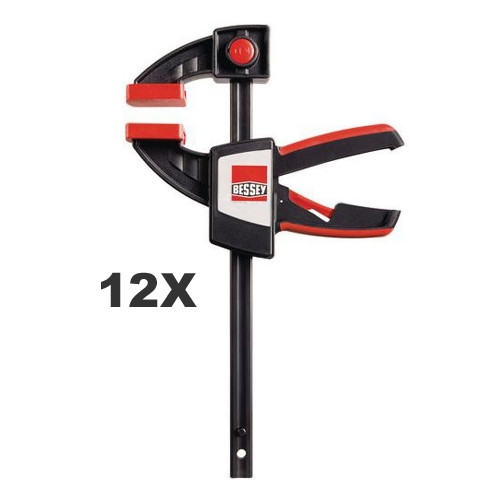 Bessey set EZS eenhandslijmtangen, 12 stuks