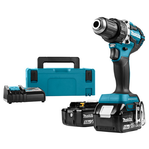 Makita DDF484RTJ accu schroefboormachine 18 V incl. accu's en snellader
