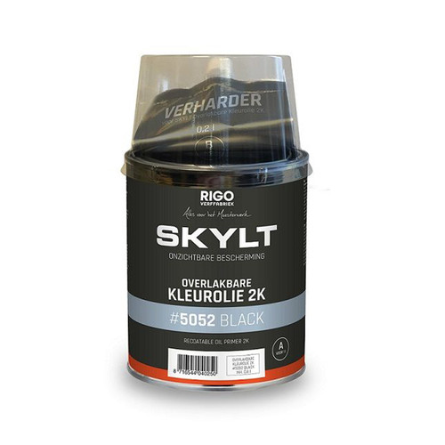 Rigo Skylt overlakbare kleurolie 2K Black 1000 ml