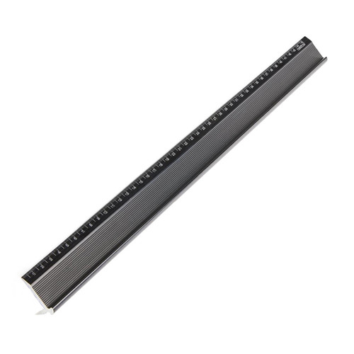 Veritas liniaal zwart aluminium met hoekstop 450 mm 