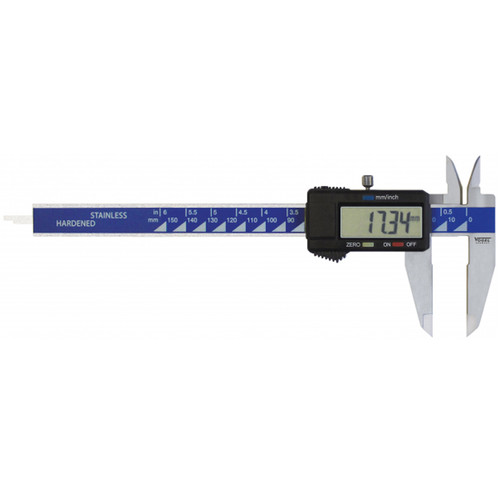 Digitale schuifmaat linkshandig 150 mm met schroef