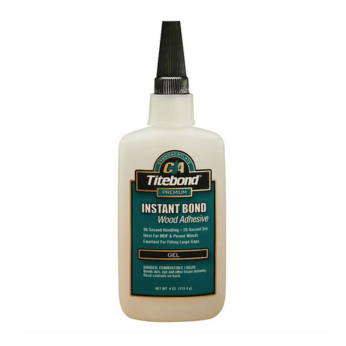 Titebond instant bond wood adhesive gel 59 ml - sneldrogend