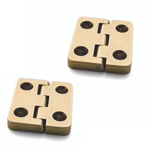 Brusso JB-804 scharnieren met stop 32 mm messing, 2 stuks