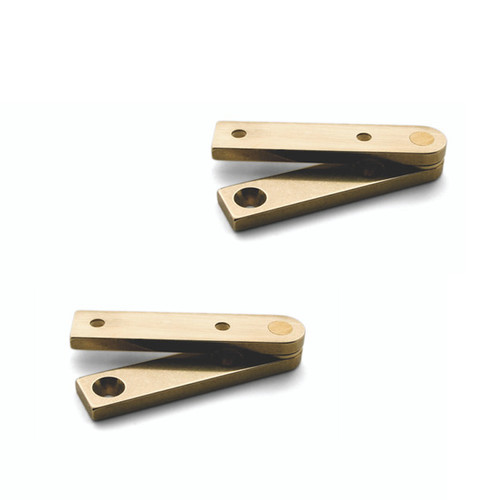 Brusso ST-18 speunen gecentreerd 44 x 10 x 3 mm messing, 2 stuks