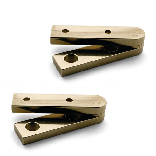 Brusso ST-80 speunen gecentreerd 51 x 13 x 5 mm messing, 2 stuks