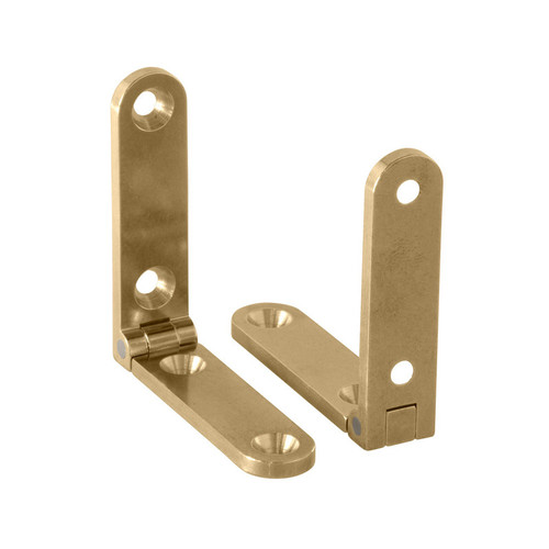Brusso SR-680 box scharnieren met stop 51 x 13 mm messing, 2 stuks
