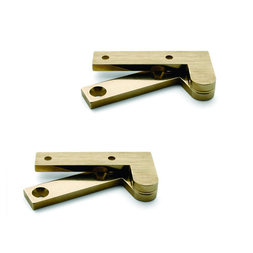 Brusso L-39 speunen met dieper scharnier 44 x 10 x 3 mm messing, 2 stuks