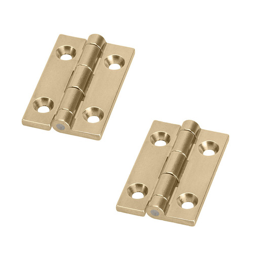 Brusso CB-302 scharnieren 32 x 21 mm messing, 2 stuks