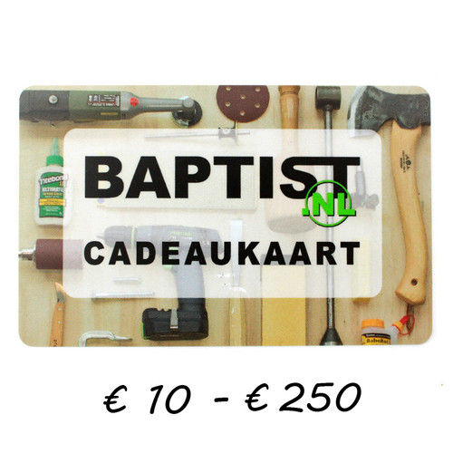 Baptist cadeaukaart 10 tot 250 euro