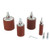 Schuurrollen set, 4 stuks