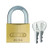 Abus messing hangslot 65/50 met twee sleutels - Gelijksluitend