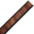 Inleglijst fineer rood met zwarte rand, 6 x 1000 mm