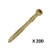 Dynaplus Vlonderschroef Xtreme AR-Bronze platkop met snijpunt Torx T20 Ø 5,0 x 80/50 mm