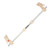 Klemmsia hold-down lijmtang 250 x 110 mm gaten Ø 25,4 mm