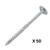 Dynaplus Houtbouwschroef VZ tellerkop met snijpunt Torx T30 Ø 6,0 x 140/70 mm