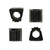 Deltafix buisklemvoeten zwart 22 mm