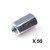 Koppelmoer verzinkt DIN6334 M12 x 36 mm