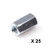 Koppelmoer verzinkt DIN6334 M16 x 48 mm