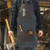BeaverCraft canvas schort bruin met lederen afwerking