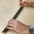 Veritas liniaal zwart aluminium met hoekstop 450 mm 