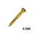 Houtschroef messing blank lenskop plat DIN 95 Ø 3,5 x 16 mm
