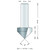 Hm Amaxx Economy 612-8 V-groeffrees Ø 12,7 x 8 mm hoek 90° (schacht 8 mm)