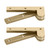Brusso L-19 speunen 127 x 19 x 10 mm messing, 2 stuks