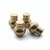Brusso JB-423 pootjes rond 13 x 10 mm messing, 4 stuks