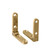 Brusso SR-638 box scharnieren met stop 35 x 8 mm messing, 2 stuks
