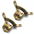 Brusso HD-680 quadrant scharnieren 38 x 44 mm messing, 2 stuks