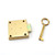 Meubel opbouwslot messing 30 mm