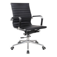 Classic Eames Genuine Leather Medium-back Office Chair Bum-Seating (Pty) Ltd 5660.87