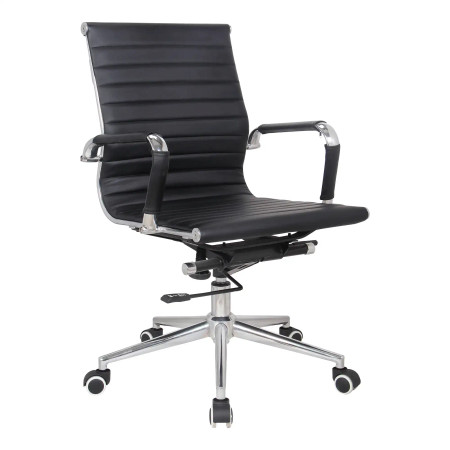Classic Eames Genuine Leather Medium-back Office Chair Bum-Seating (Pty) Ltd 5660.87
