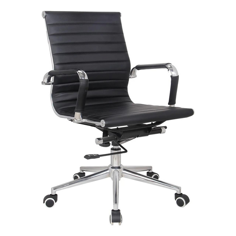 Classic Eames Genuine Leather Medium-back Office Chair