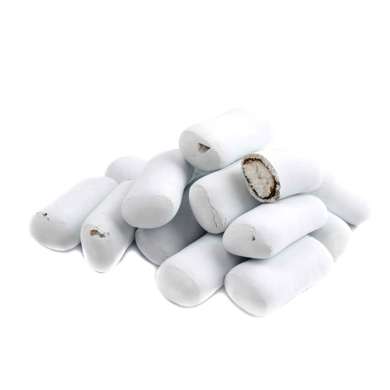 Gerrit Verburg Black Licorice Ice Chalk, 160 white-coated candy pieces with soft black licorice inside, peppermint flavor.