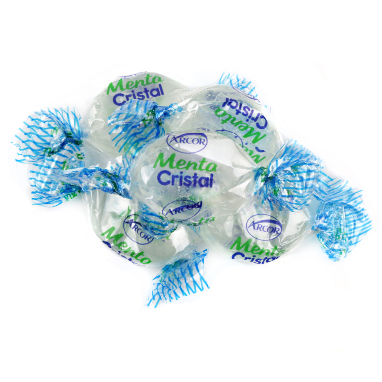 Arcor Crystal Mint hard candy, refreshing cool flavor, individually wrapped, approx. 80 pieces per pound.