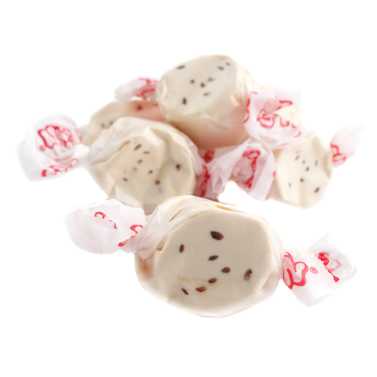 Chocolate Chip Cookie Salt Water Taffy, Taffy Town's light chewy candy, approx 65 pieces per pound.