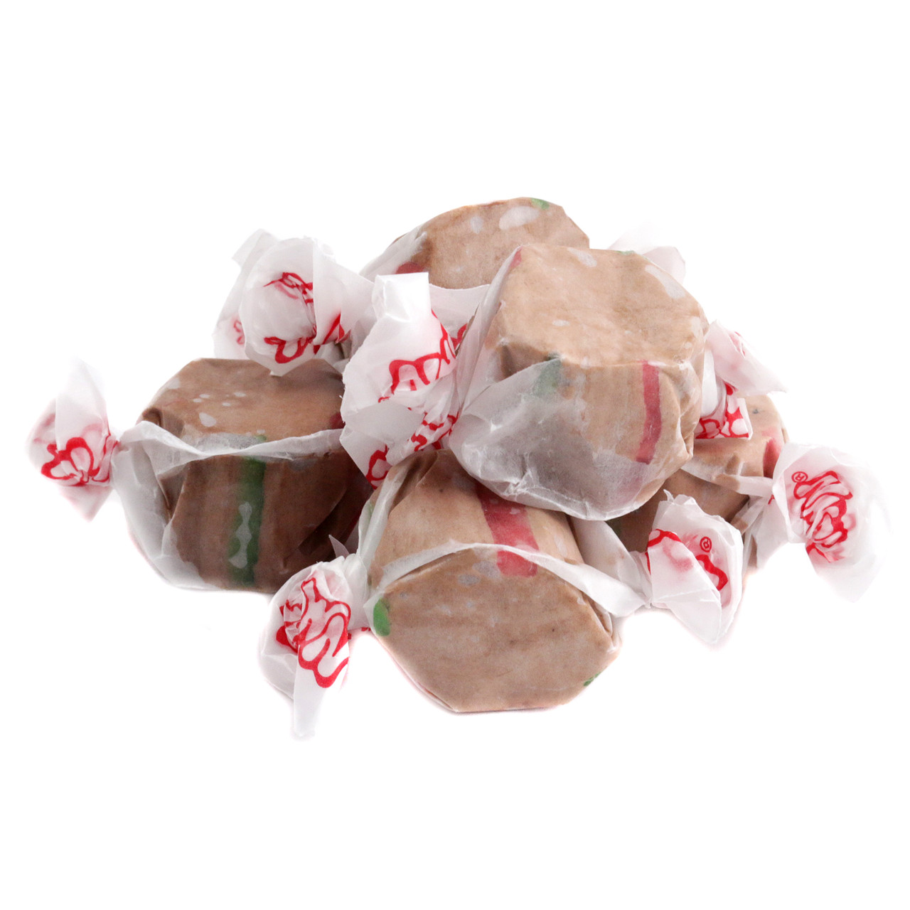 Taffy Town Hot Chocolate Salt Water Taffy, approximately 65 brown pieces per pound.