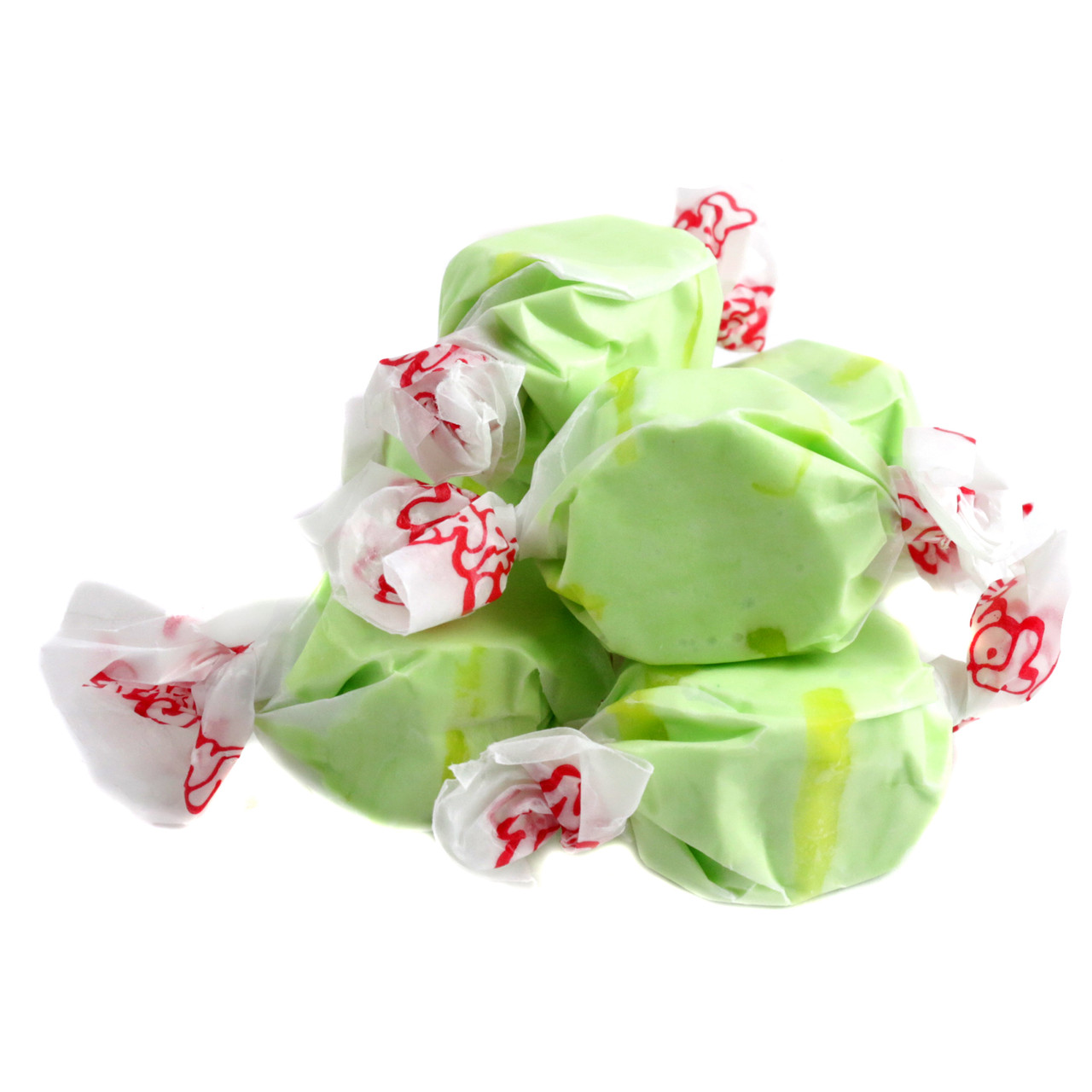 Taffy Town Salt Water Taffy Golden Pear, approx. 65 pastel yellow-green pieces, sweet candy.