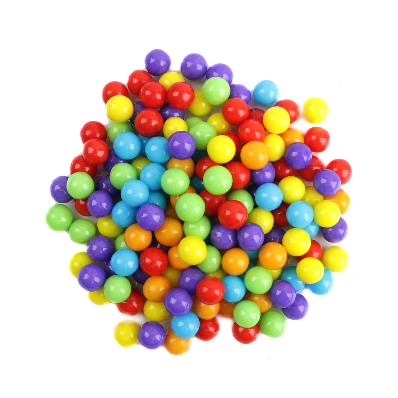 Rainbow Mini Jawbreakers, bright assorted colorful candy shells, 1/4 inch size, approx 1914 per pound bulk candy.