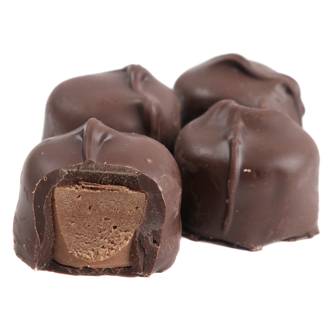 Ashers Milk Chocolate Butter Creams, rich brown, smooth, approx. 30 per pound, decadent chocolates, USA-made.