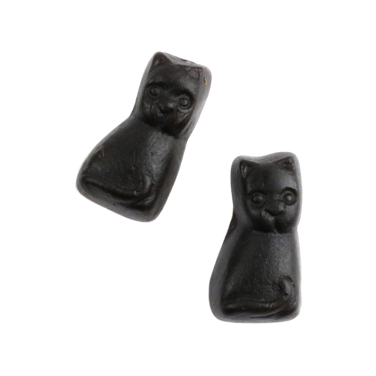 Black licorice cat shaped candies, 2.2LB bulk bag. Non-GMO Gerrit Verburg licorice imported from Holland, Halloween.
