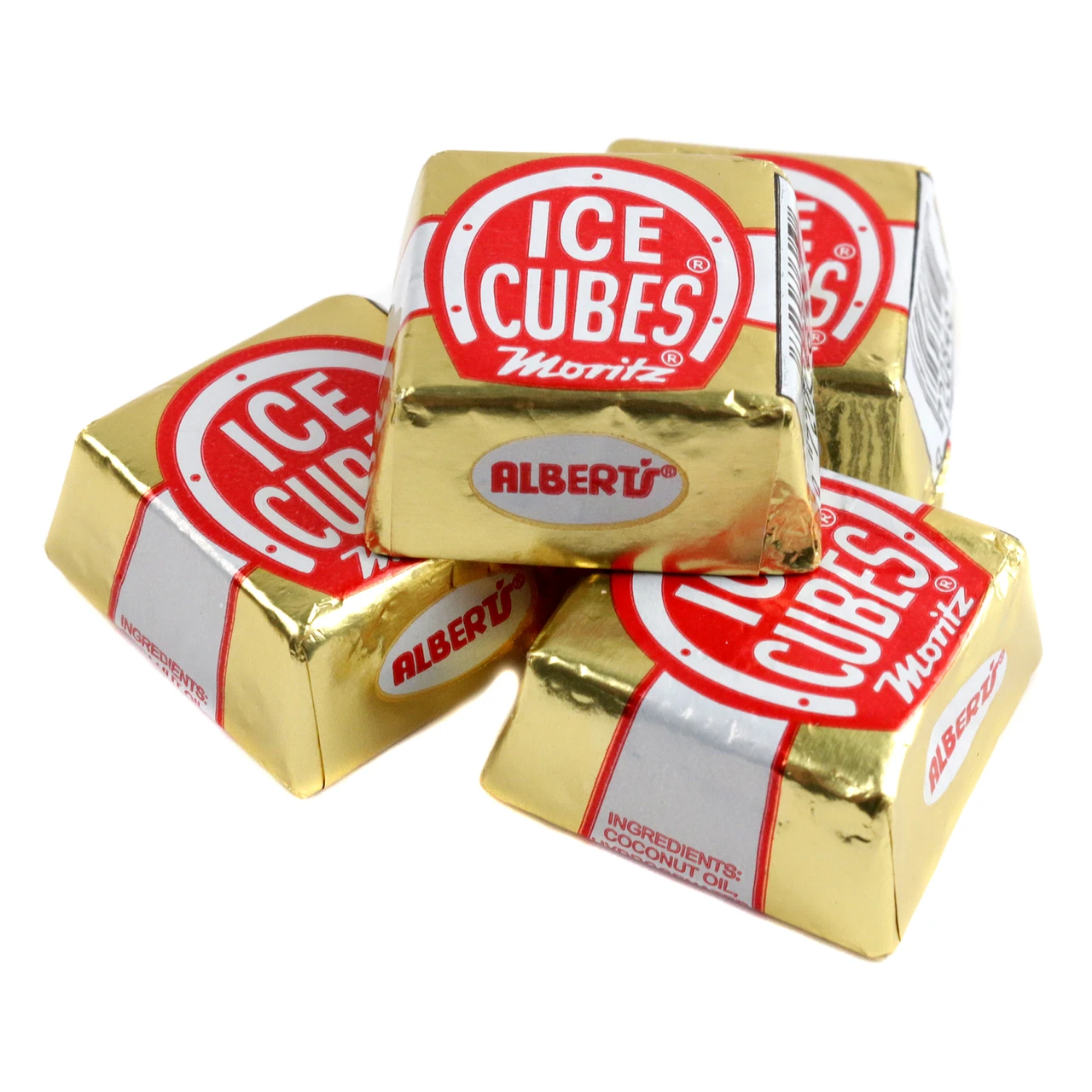 Bulk Chocolate Ice Cubes Candy, individually wrapped, brown, 1-inch cubes. Approx. 41 pieces per pound.