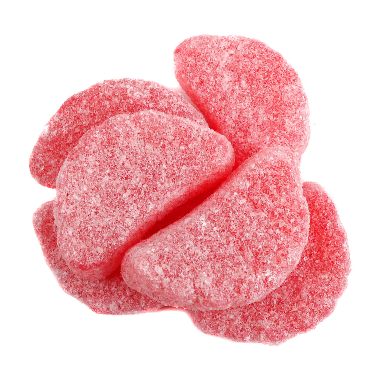 Cherry Jelly Slices, bright red, deliciously sweet cherry flavored jelly candy, approx 32 slices per pound.