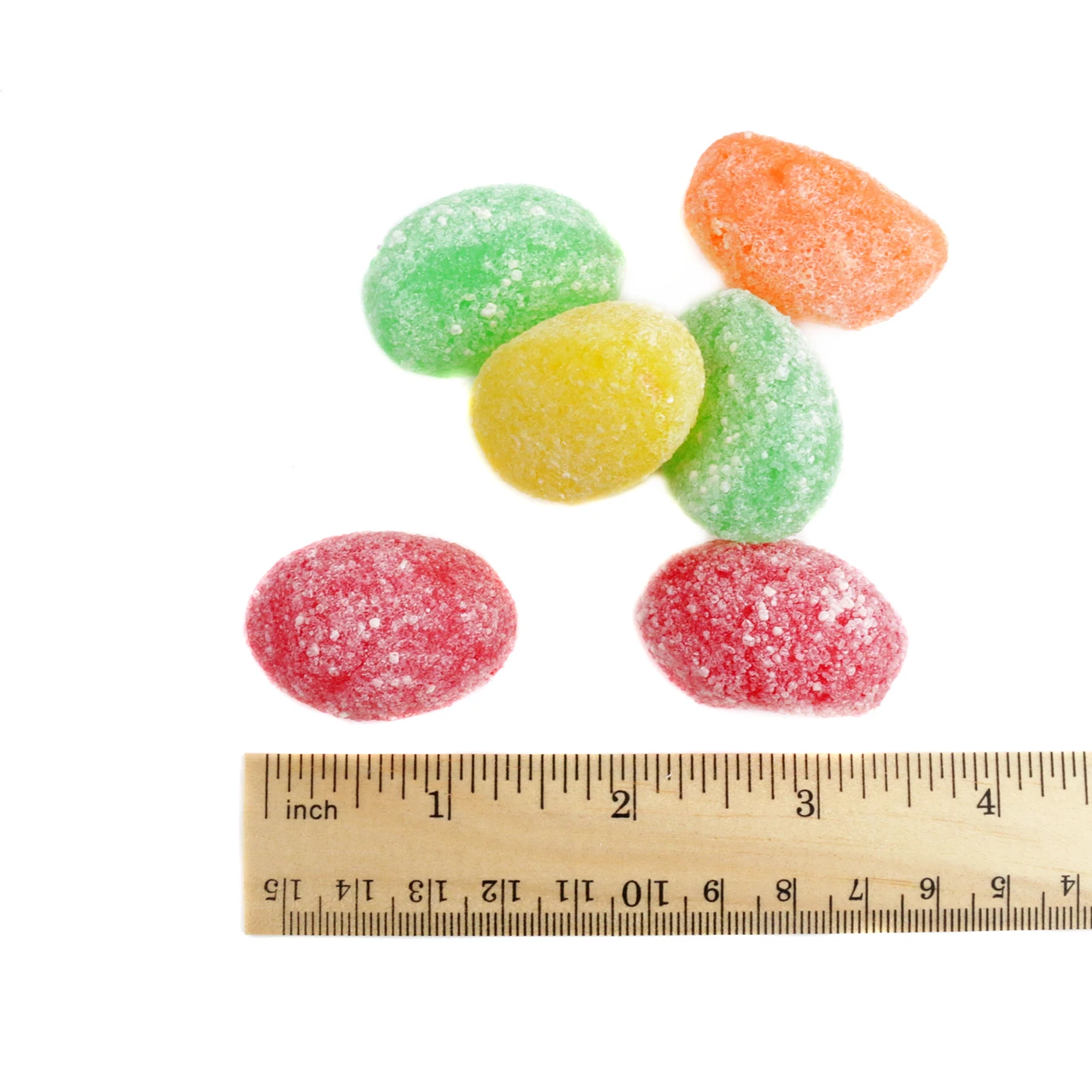Sour jelly eggs, festive orange, cherry, lemon, lime colors, sanded finish. Perfect Easter candy.