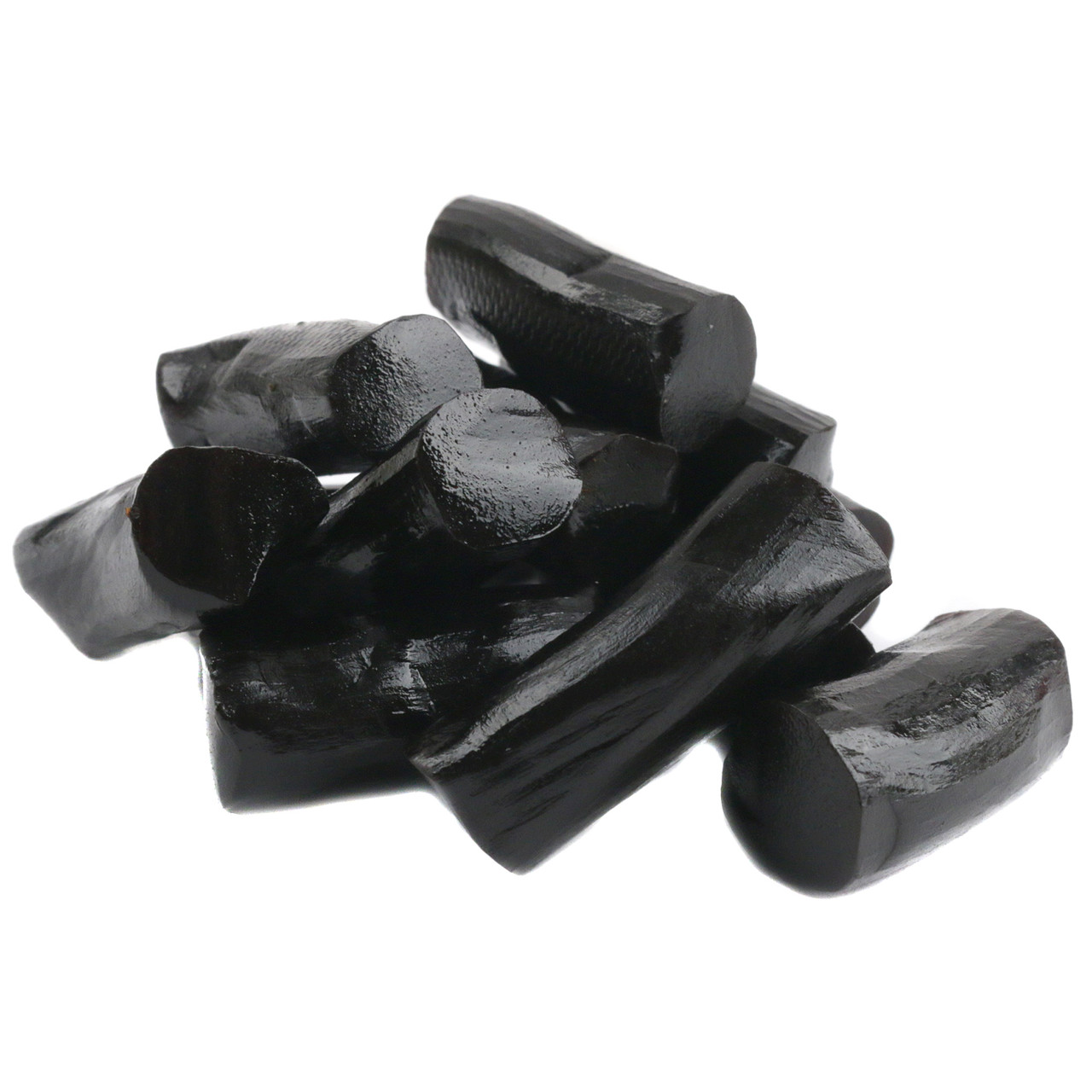 Black Finnska Salty Soft Licorice candy pieces, authentic Finnish imported sweets.