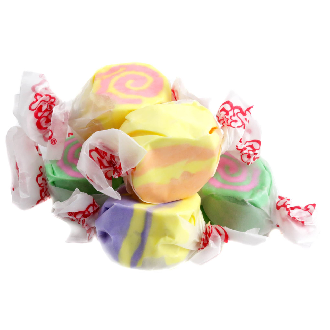 Taffy Town Lemonade Stand Salt Water Taffy, 65 colorful pieces, Cherry, Strawberry, Raspberry, Peach flavors.