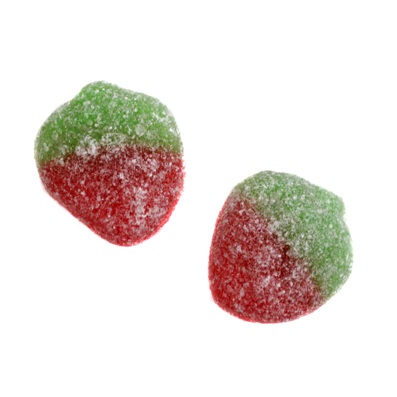 Vibrant red Sour Patch Kids Strawberry candy, soft and chewy, approx. 130 per pound, bursting with strawberry flavor.